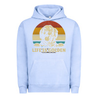 Pigment Grape Ice Golden Retriever Dog Life is golden retro vintage Urban Hoodie - ArtMosaic