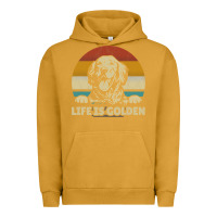 Pigment Peanut Butter Golden Retriever Dog Life is golden retro vintage Urban Hoodie - ArtMosaic