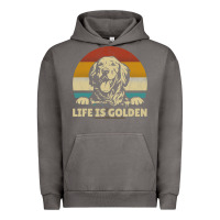 Golden Retriever Dog Life Is Golden Retro Vintage Urban Hoodie | Teevron