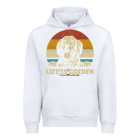 White Golden Retriever Dog Life is golden retro vintage Urban Hoodie - ArtMosaic