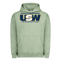 Pigment Oil Green United Steelworkers - Unity and Strength for Worke Urban Hoodie - ArtMosaic