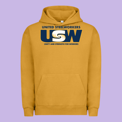 United Steelworkers - Unity And Strength For Worke Urban Hoodie Designed By Artmosaic