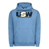 Pigment Pebble Blue United Steelworkers - Unity and Strength for Worke Urban Hoodie - ArtMosaic