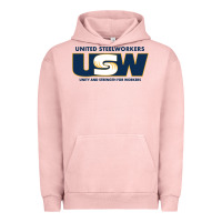 Pigment Salmon United Steelworkers - Unity and Strength for Worke Urban Hoodie - ArtMosaic