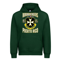 Forest Green Borinqueneers Puerto Rico Flag Honor Et Fidelitas Urban Hoodie - ArtMosaic