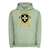 Pigment Oil Green Borinqueneers Puerto Rico Flag Honor Et Fidelitas Urban Hoodie - ArtMosaic
