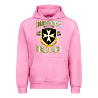 Fuchsia Pink Borinqueneers Puerto Rico Flag Honor Et Fidelitas Urban Hoodie - ArtMosaic