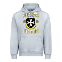 Heather Grey Borinqueneers Puerto Rico Flag Honor Et Fidelitas Urban Hoodie - ArtMosaic