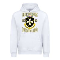 White Borinqueneers Puerto Rico Flag Honor Et Fidelitas Urban Hoodie - ArtMosaic