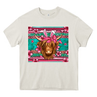 Cream easter longhaired cow Heavy Core Tee - Jasminsmagicworld