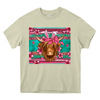 Mossy easter longhaired cow Heavy Core Tee - Jasminsmagicworld