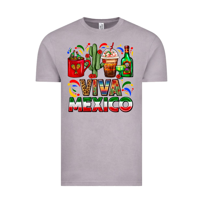Viva Mexico Coffee Cups With Cactus And Tequila Vintage Tee by FaDigitalArtStudio | Teevron