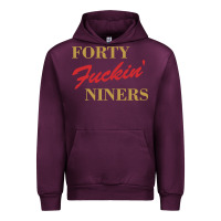 Mauve Wine forty fvckin' niners Urban Hoodie - ArtMosaic