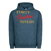 Pigment Midnight Navy forty fvckin' niners Urban Hoodie - ArtMosaic