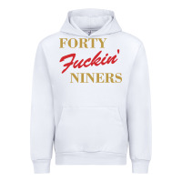 White forty fvckin' niners Urban Hoodie - ArtMosaic