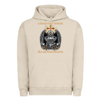Pigment French Oak jesus christian biker never ride alone Urban Hoodie - ArtMosaic