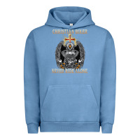 Pigment Pebble Blue jesus christian biker never ride alone Urban Hoodie - ArtMosaic
