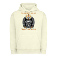 Pigment Pistachio jesus christian biker never ride alone Urban Hoodie - ArtMosaic