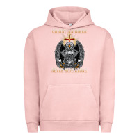 Pigment Salmon jesus christian biker never ride alone Urban Hoodie - ArtMosaic