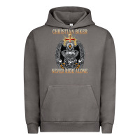 Pigment Tornado jesus christian biker never ride alone Urban Hoodie - ArtMosaic