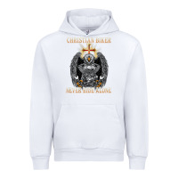 White jesus christian biker never ride alone Urban Hoodie - ArtMosaic