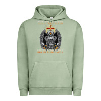 Pigment Oil Green jesus christian biker never ride alone Urban Hoodie - ArtMosaic