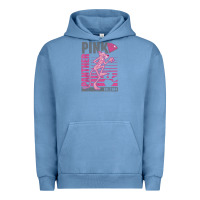 Pigment Pebble Blue Pink Panther Urban Hoodie - ArtMosaic