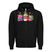 Black western cancer  coffee cups with ribbons Zipper Hoodie - AdoDesignShop
