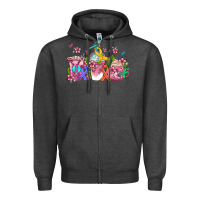 Charcoal Heather western cancer  coffee cups with ribbons Zipper Hoodie - AdoDesignShop