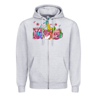 Heather Grey western cancer  coffee cups with ribbons Zipper Hoodie - AdoDesignShop