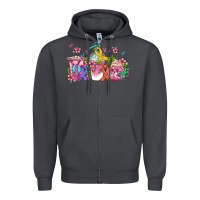 Smoke western cancer  coffee cups with ribbons Zipper Hoodie - AdoDesignShop