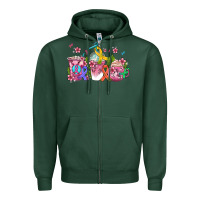 Sports Green western cancer  coffee cups with ribbons Zipper Hoodie - AdoDesignShop