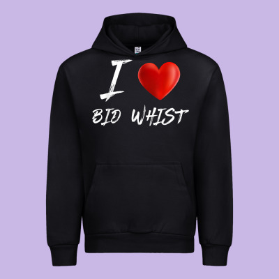 I Love Heart Bid Whist Card Game T Shirt Urban Hoodie Designed By Artmosaic