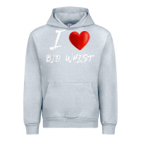 Heather Grey i love heart bid whist card game t shirt Urban Hoodie - ArtMosaic
