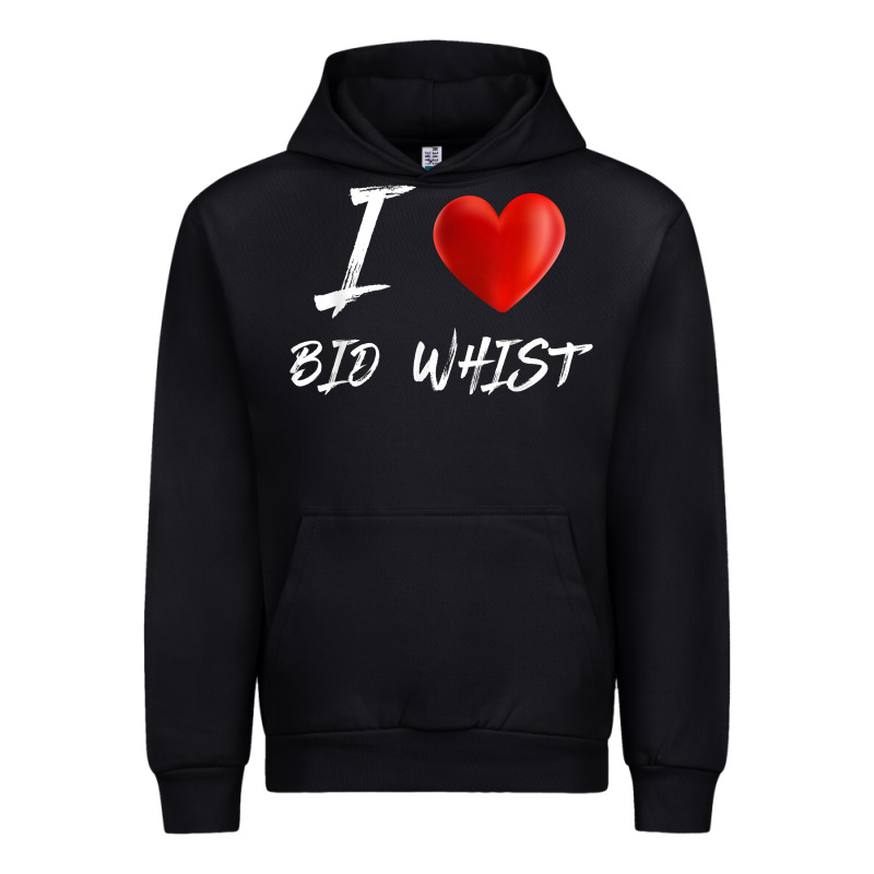 I Love Heart Bid Whist Card Game T Shirt Urban Hoodie by ArtMosaic | Teevron