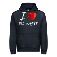 Navy i love heart bid whist card game t shirt Urban Hoodie - ArtMosaic