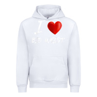 White i love heart bid whist card game t shirt Urban Hoodie - ArtMosaic