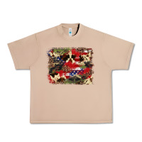 Burro 4th of july american flagcowhide  leopard backgrou Urban Heavy Tee - FaDigitalArtStudio