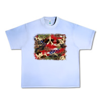 Grape Ice 4th of july american flagcowhide  leopard backgrou Urban Heavy Tee - FaDigitalArtStudio