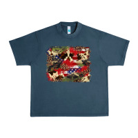 Midnight Navy 4th of july american flagcowhide  leopard backgrou Urban Heavy Tee - FaDigitalArtStudio