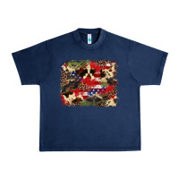 Navy 4th of july american flagcowhide  leopard backgrou Urban Heavy Tee - FaDigitalArtStudio