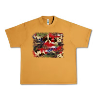 Peanut Butter 4th of july american flagcowhide  leopard backgrou Urban Heavy Tee - FaDigitalArtStudio