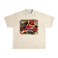 Sandshell 4th of july american flagcowhide  leopard backgrou Urban Heavy Tee - FaDigitalArtStudio