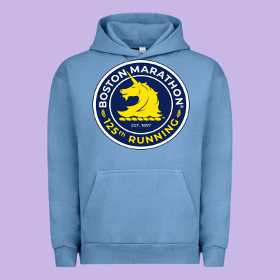 Boston Marathon Urban Hoodie Designed By Artmosaic