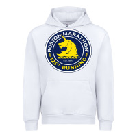 White boston marathon Urban Hoodie - ArtMosaic