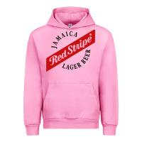 Fuchsia Pink jamaica red stripe lager beer Urban Hoodie - ArtMosaic