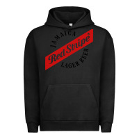 Pigment Black jamaica red stripe lager beer Urban Hoodie - ArtMosaic