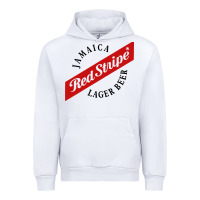 White jamaica red stripe lager beer Urban Hoodie - ArtMosaic