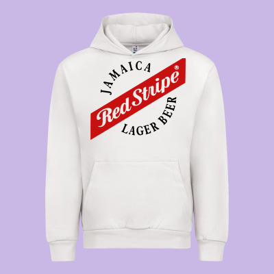 Jamaica Red Stripe Lager Beer Urban Hoodie Designed By Artmosaic