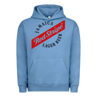 Pigment Pebble Blue jamaica red stripe lager beer Urban Hoodie - ArtMosaic